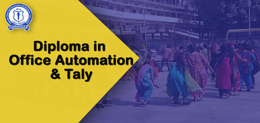 Diploma in Office Automation and Tally
